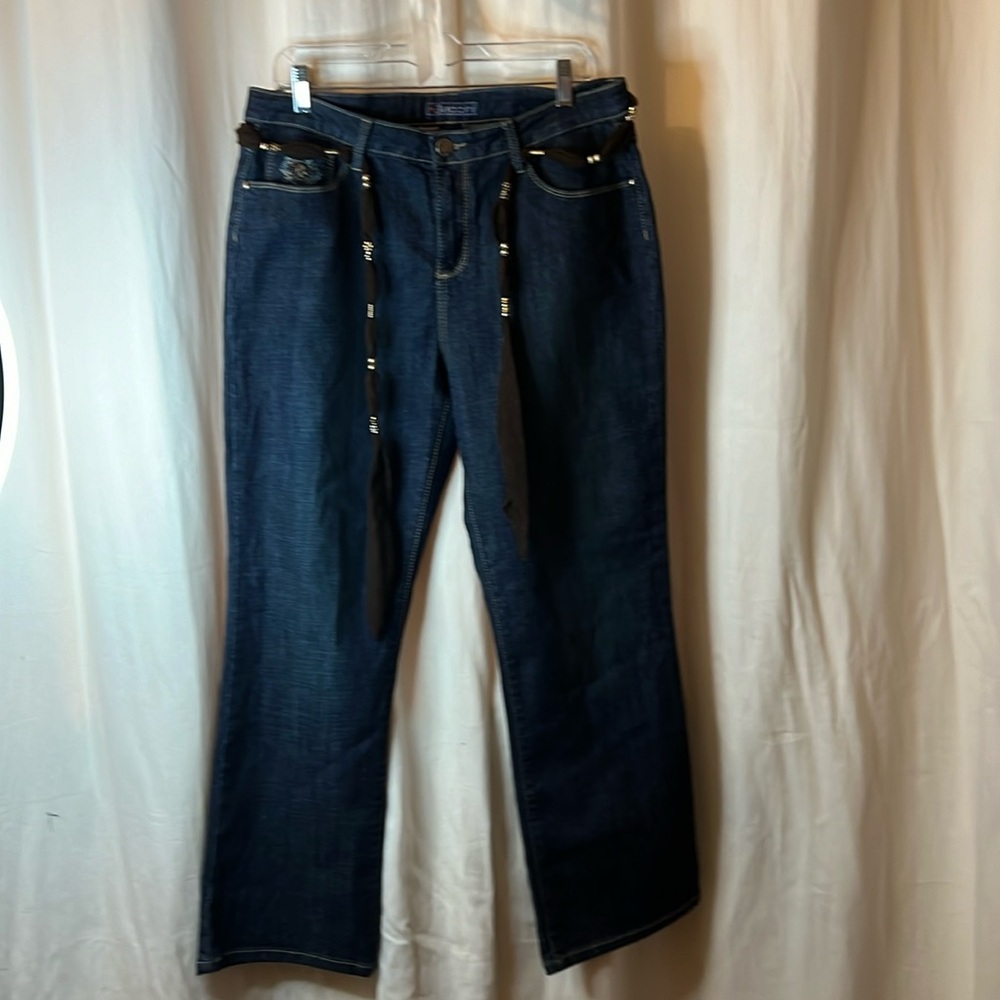 Baccini Embellished Jeans with Belt
